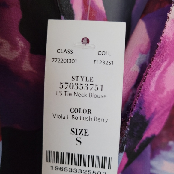 NWT WHBM tie front blouse - Picture 2 of 5